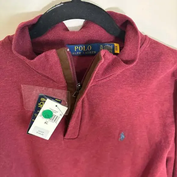 New!! Polo Ralph Lauren Luxury Jersey Quarter-Zip Pullover size XL